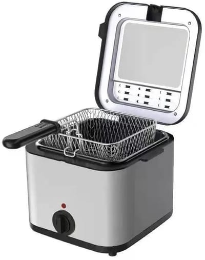 Benelux Select Friteuse – Friteuse 2,5 liter – Frituurpan – Frituurpan 2,5 liter – 1000W - 80°C Tot 190°C - 32 × 21 × 19 cm