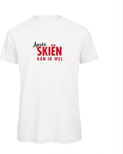 Après skiën kan ik wel wintersport t-shirt wit XXL - soBAD. | Foute apres ski outfit | kleding | verkleedkleren | wintersport t-shirt | wintersport dames en heren