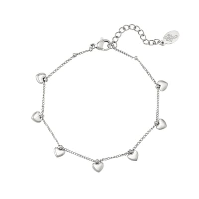 Bracelet with heart charms | Cadeau voor haar | Tieners | Moederdag