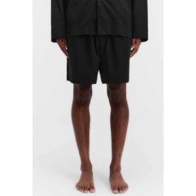 Tekla Unisex Poplin, Pyjamas Shorts All Black Maat: XS | Korte Broeken Outlet | Unisex | Zwart