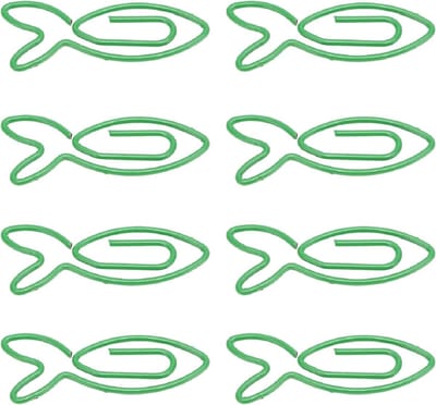 Visvormige Paperclips - Set van 100 stuks - Dolfijn Motief - Creatieve Kantoorbenodigdheden - Opbergdoosje - Leuke Vis Design