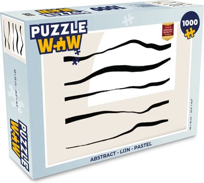 Puzzel Abstract - Lijn - Pastel - Legpuzzel - Puzzel 1000 stukjes volwassenen