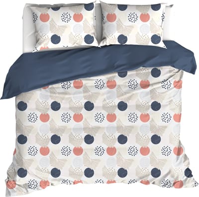 De Witte Lietaer Dekbedovertrek Hermes, Lyon Blue - 200 x 200/220 - Katoen Percal