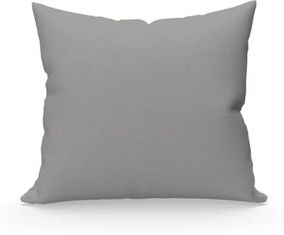 Famanu – Kussen van katoen - grijs - 65 x 65 cm - zacht en ademend - geschikt voor bed - bank of stoel - decoratief en comfortabel