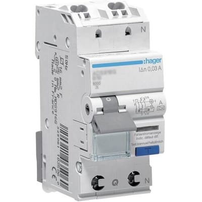 Hager ADS916D Aardlekschakelaar/zekeringautomaat 2-polig 16 A 0.03 A 240 V