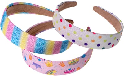 3 Stuks - Meisjes haarbanden – Diadeem voor kinderen - Met print – Regenboog