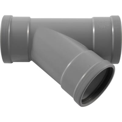 Wavin PVC T-stuk manchet 45deg 110mm, 3 x mof
