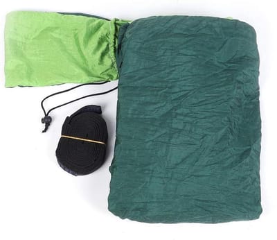 Hangmat - Kampeerhangmat Schommel - Ontspannen Buiten - Sterk Draagvermogen - 300 x 200 cm - Groen Gemengd