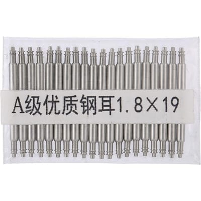 20 stuks horloge pin bar spring bars horlogeband link horlogeband staal gereedschap reparatie (1,8*22) white