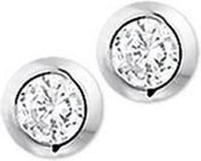 Oorknoppen Zirkonia Zilver Gerhodineerd Glanzend 5.0 mm