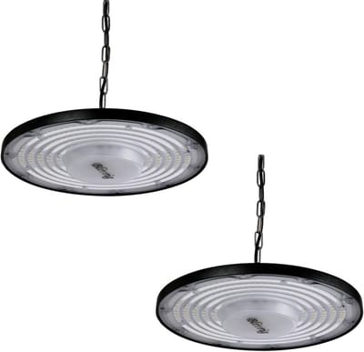 2x 200W LED Werkplaatslamp UFO Hoogbouw | 20.000 LM Koudwit 6500K | IP65 Waterdicht Magazijnverlichting