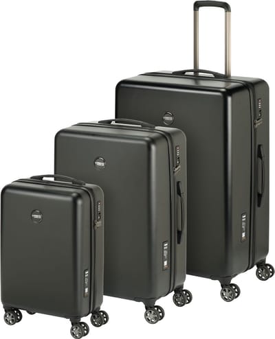 Princess Traveller PT-01 Deluxe - Kofferset 3 Delig - Pitch Black - 34L Handbagage + 65L en 99L Reiskoffer - Lichtgewicht Koffer - TSA Slot