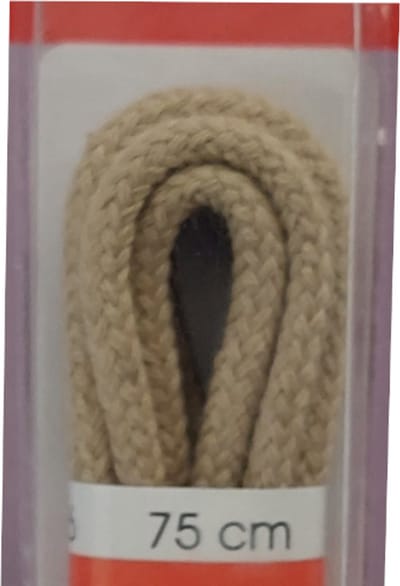 Ronilux Veter - Beige - Sport Rond - Koord Veters - Lengte 75 cm - Dikte 4 mm - Schoenveter