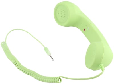 Dailygoody - Retro Telefoonhoorn - Mobiele Telefoon Ontvanger - Hoog Volume - Groen - USB-handset - Geschikt voor Mobiele Telefoons