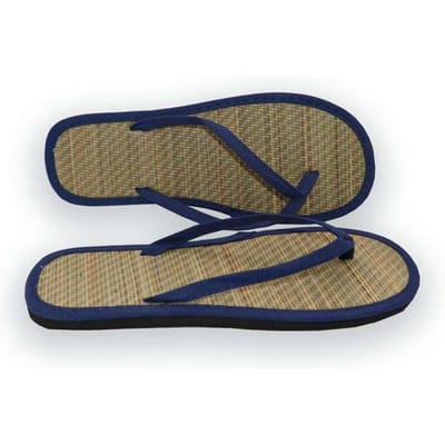 Vrouwen Platte Slippers Slippers Comfortabele Antislip Sandalen Bamboe Rotan Slippers Thuis Badkamer Mode Slippers Zapatos 38 blue