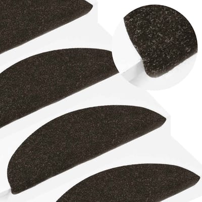 vidaXL - Trapmatten - zelfklevend - 10 - st - 56x17x3 - cm - antracietkleurig