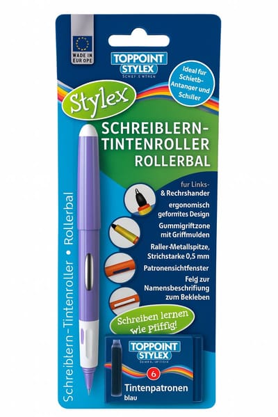 Toppoint Rollerbalpen – Met Vulling - Paars - Soepel Schrijvend