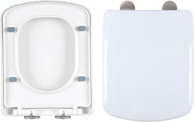 Toiletbril, stille close-mute, multifunctioneel, afneembaar PP-materiaal voor vierkante toiletpotten - rechthoekig type badkameraccessoires