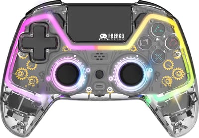 Freaks and Geeks Polychroma 4 - Draadloze Controller - RGB - Transparant - PS4/PS3/PC/Android/iOS
