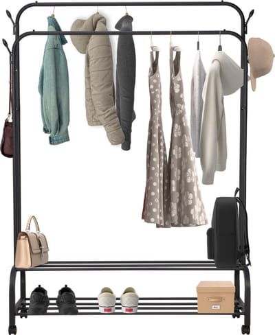 DailySupplies® Kledingrek op Wieltjes - Dressboy - Kledingstang