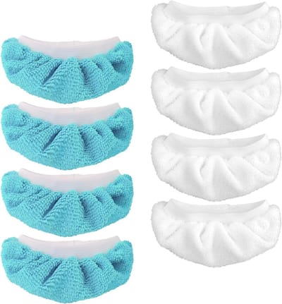 Set van 8 Stoomreiniger Pads voor Handheld Stoomreinigers, Microfiber Doeken Vervangingsaccessoires, Wasbaar en Geschikt voor Diverse Modellen en Toepassingen