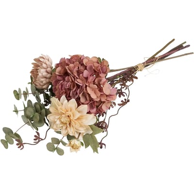 Dahlia kunstbloemenboeket hoogte 68cm meerkleurig.