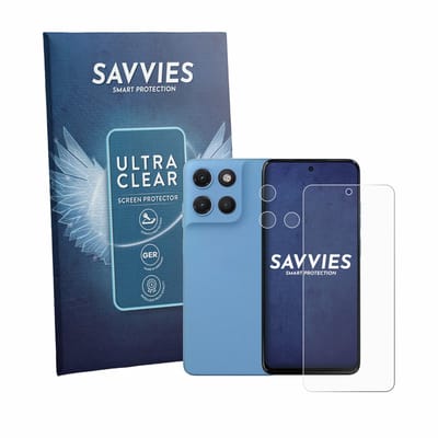 Savvies - Screenprotector voor Motorola Moto G17 Power (Voor+Camera) - Folie Beschermfolie transparant 18 Stuks