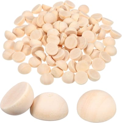 100 Stuks Houten Ballen 1.5cm Rond voor DIY Creatieve Projecten en Natuurlijke Decoratie