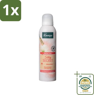 1 x Kneipp - Douche schuim - Silky Secret - Zijdeboombloesem - 200 ml- Douche Foam - Zijdeboombloesem - Melkproteïnen - Natuurlijke Verzorging - Gevoelige Huid