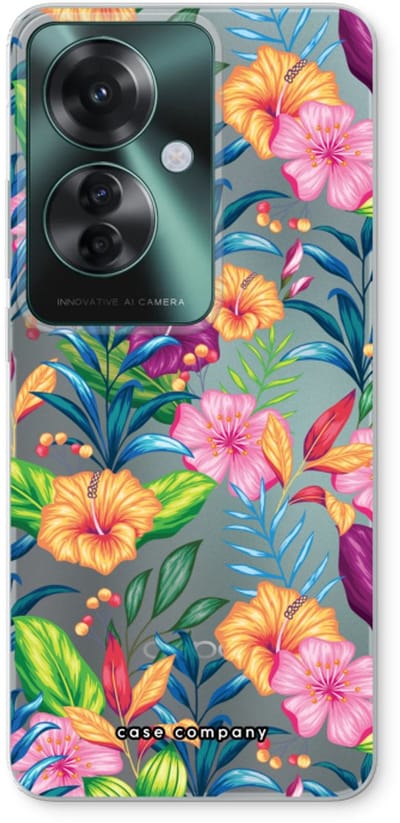 Case Company® - Hoesje geschikt voor Oppo Reno 11 F hoesje - Tropisch 2 - Soft Cover Telefoonhoesje - Bescherming aan alle Kanten en Schermrand
