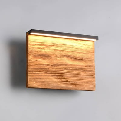 Trio Lighting LED wandlamp Kalea, breedte 20 cm, houtkleurig, hout