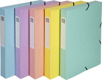 Exacompta 8x AQUAREL Klasseerdoos - rug 40mm -glans karton - A4 - Geassorteerd - 59560E