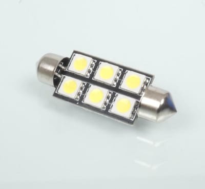 12v witte ledlamp shuttle type c10w 41mm canbus rms voor motorfiets auto nieuw