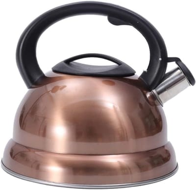 Fluitketel RVS - Waterkoker Koper - Water Koken - Snelle Warmteverdeling - 3 Liter - Zilverkleurig