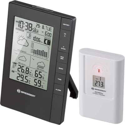 Weerstation met Buitensensor, 3-daagse Voorspelling, Maanfase, Vorstwaarschuwing, Luchtdruk en Temperatuur