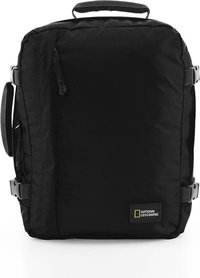 National Geographic 3 in 1 Handbagage Rugzak / Laptop Rugzak / Reistas / Weekendtas - Hybrid – 23 Liter (S) - Zwart - Zwart