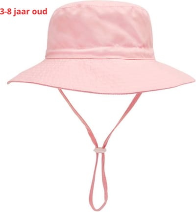 Bovista Zonnehoed - Reishoed - UV Beschermende Hoed - Bucket Hat - Festival - Pet - Hoedje Voor Kinderen - Hoofdbescherming - Lichtroze - 3-8 Jaar