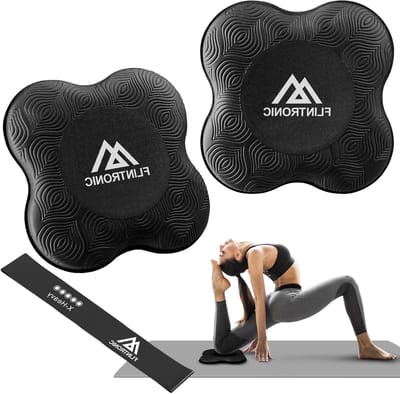 Yoga Kniekussen Set van 2 - Antislip Ondersteuning voor Yoga, Comfortabel en Lichtgewicht Kussen voor Knieën, Handen en Ellebogen - 20 x 20 cm