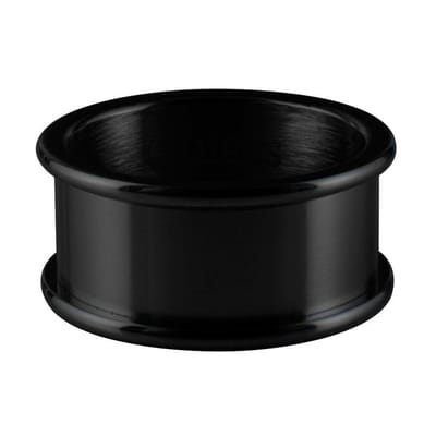 Quiges Stapelring Ring - Basisring  - Dames - RVS zwart - Maat 17 - Hoogte 8mm
