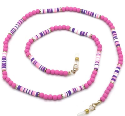 She Life Style - Zonnebrilkoord - Roze kralen