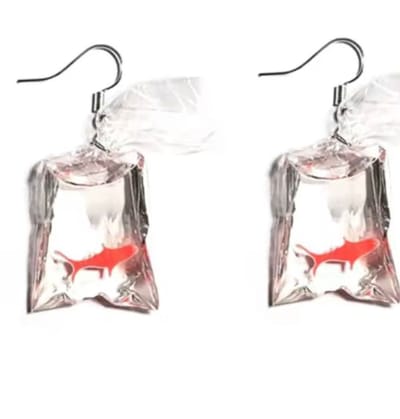 Akyol - vis oorbellen- oranje - goudvissen - vis oorhangers -Cadeau - sieraad - iris - dieren oorbellen - dieren - vis - Sieraad - oorbel - oorhangers boerderij – cadeau-carnaval - gift