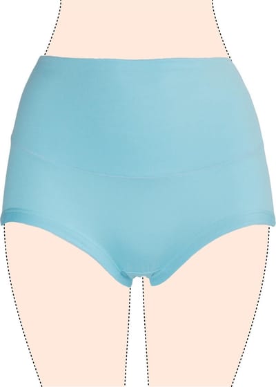Dames slips 3 pack hoog model turqoise L