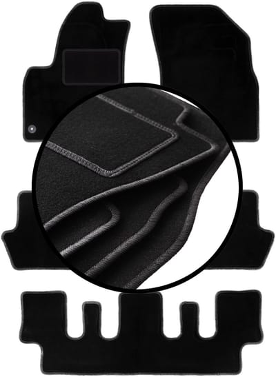 Complete set veloursmatten voor: Citroen C4 Grand Picasso 7-zits (2006-2013)