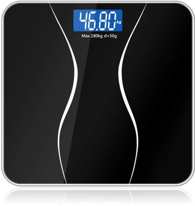Digitale Personenweegschaal – 180kg / 400lb – Hoge Precisie – LCD Display – Step-On Technologie – Badkamerweegschaal