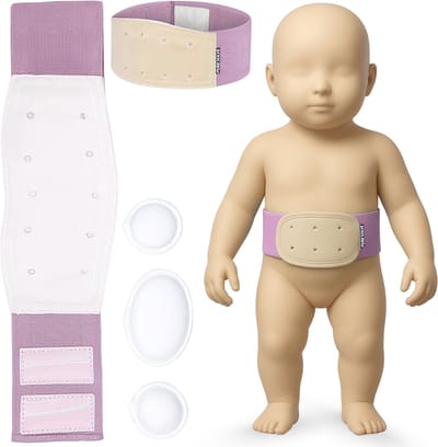 Baby navelbreuk riem - navelbreukgordel - orthopedische band met navelsteun - roze