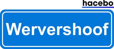 Hacebo - Plaatsnaam Sticker - 29x10 CM - Wervershoof sticker - Verkeersborden sticker - grappige cadeaus - Wervershoof