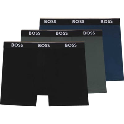 Boss Heren Boxershort (Pakket van 3) (Grijs/Zwart/Blauw)