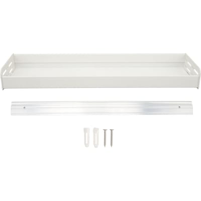 50cm Wandgemonteerd Kruidenrek Multifunctionele Wandorganizer Wandopbergplank voor Keuken Badkamer wit