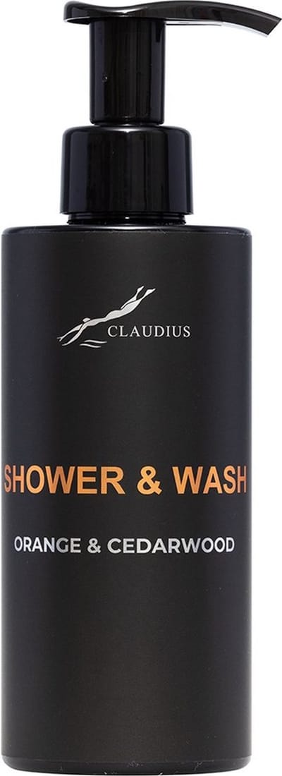 Shower & Wash Sweet Orange & Cedarwood 300 ml - met pomp - zwarte fles