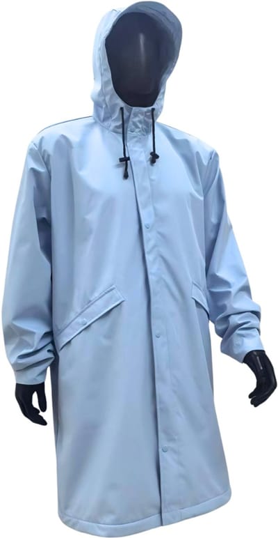 C-Line Regenjas Licht Blauw - Tussenjas- Jas - Waterdichte Jas Dames en Heren - Unisex - 10.000 mm - Gaasvoering - Maat XS